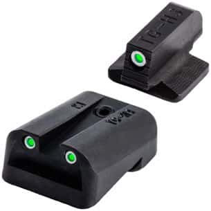 TRUGLO Tritium glow-in-the-dark night sights for Kimber pistols with a fixed rear sight