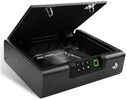 BILLCONCH Biometric gun safe with auto open lid